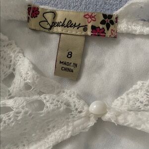 Speechless White Formal Dress with Lace Trim